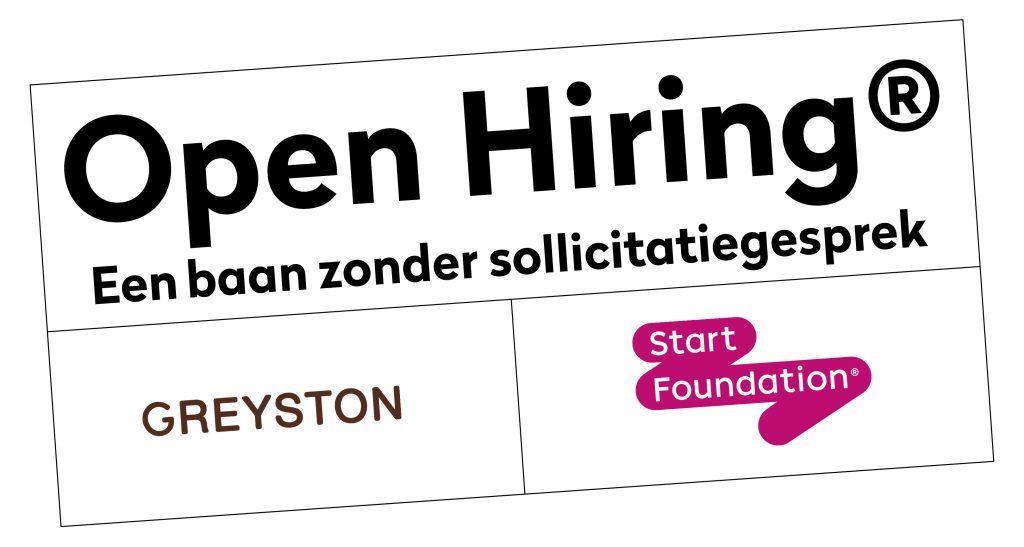 Logo Start Foundation Open Hiring Een baan zonder sollicitatiegesprek